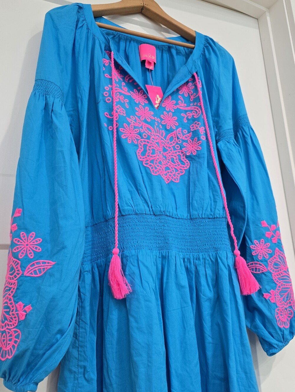 Lilly Pulitzer Analynn Tunic Dress Turquoise Oasis - size XL - 100% Cotton - New
